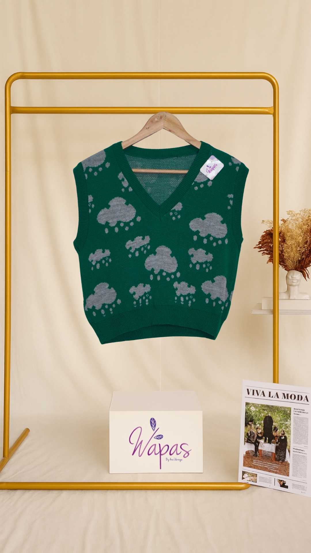 Chaleco de punto Morado o verde