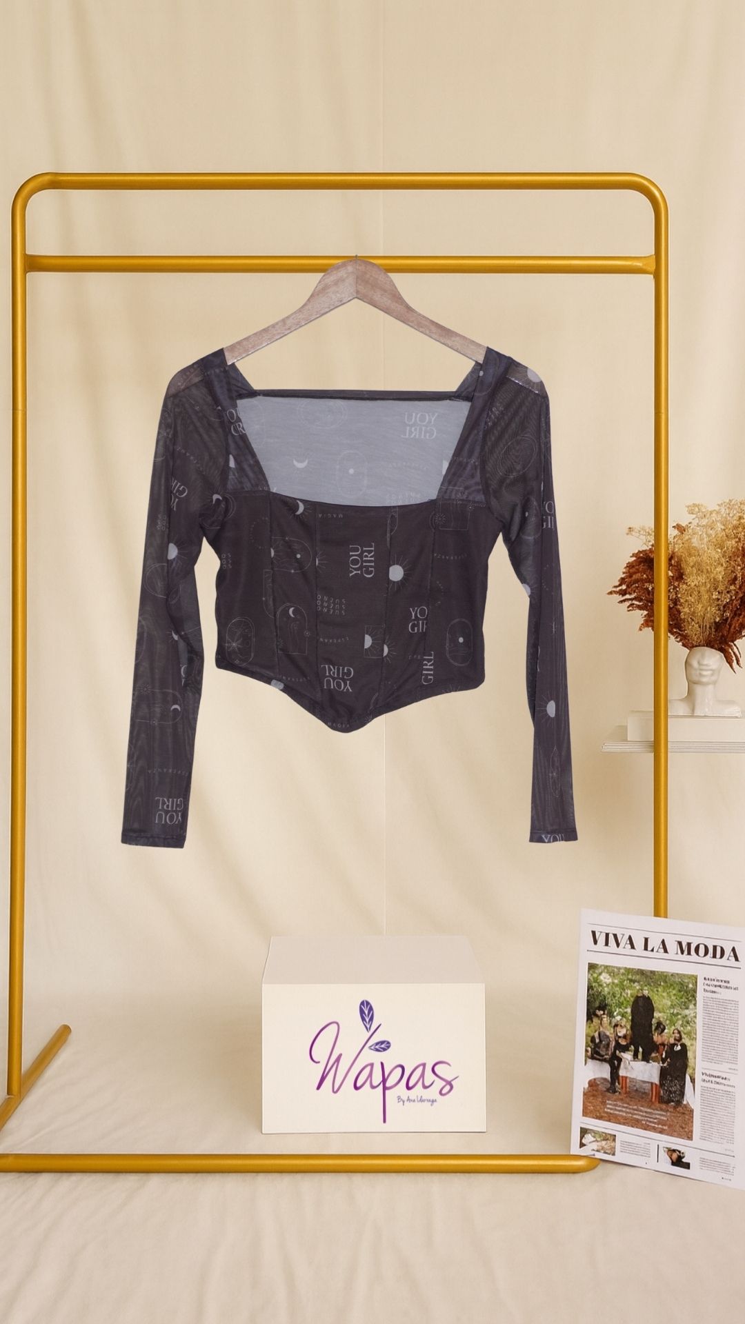 Blusa de manga larga con estampado