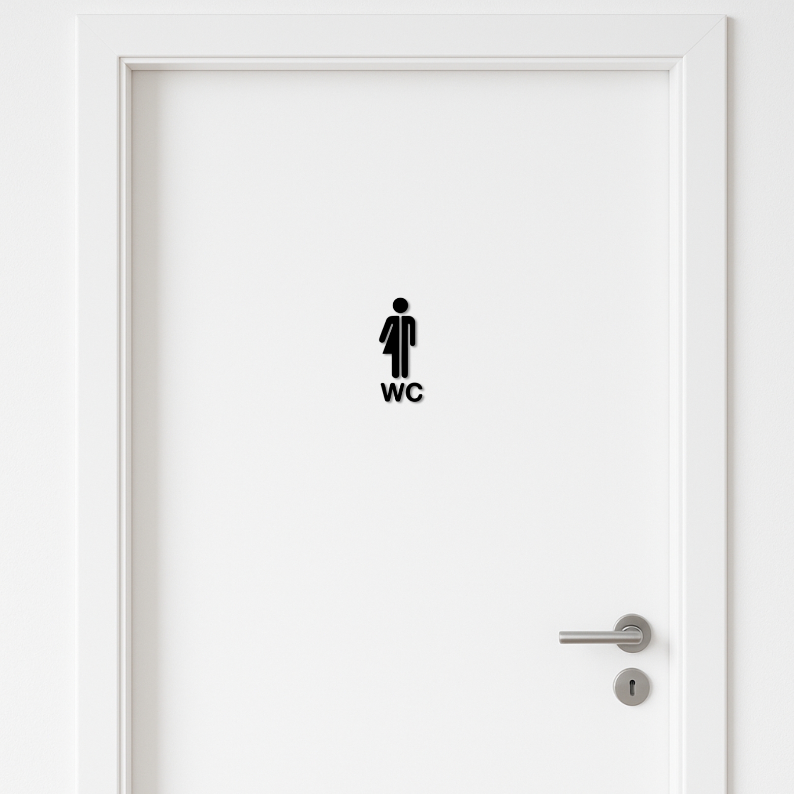WC Schild für beide Geschlechter aus 3 mm Acryl, selbstklebend