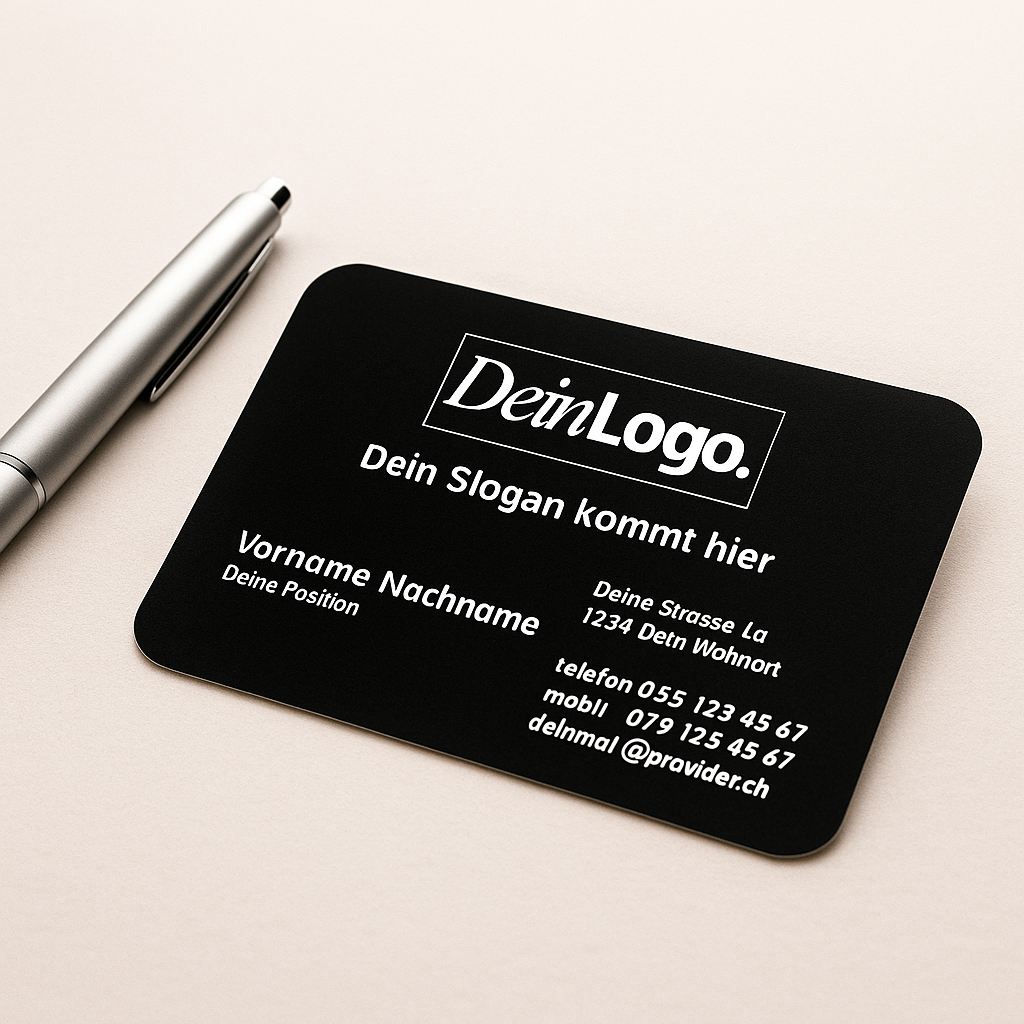 Premium-Visitenkarten mit Gravur (Design 1)