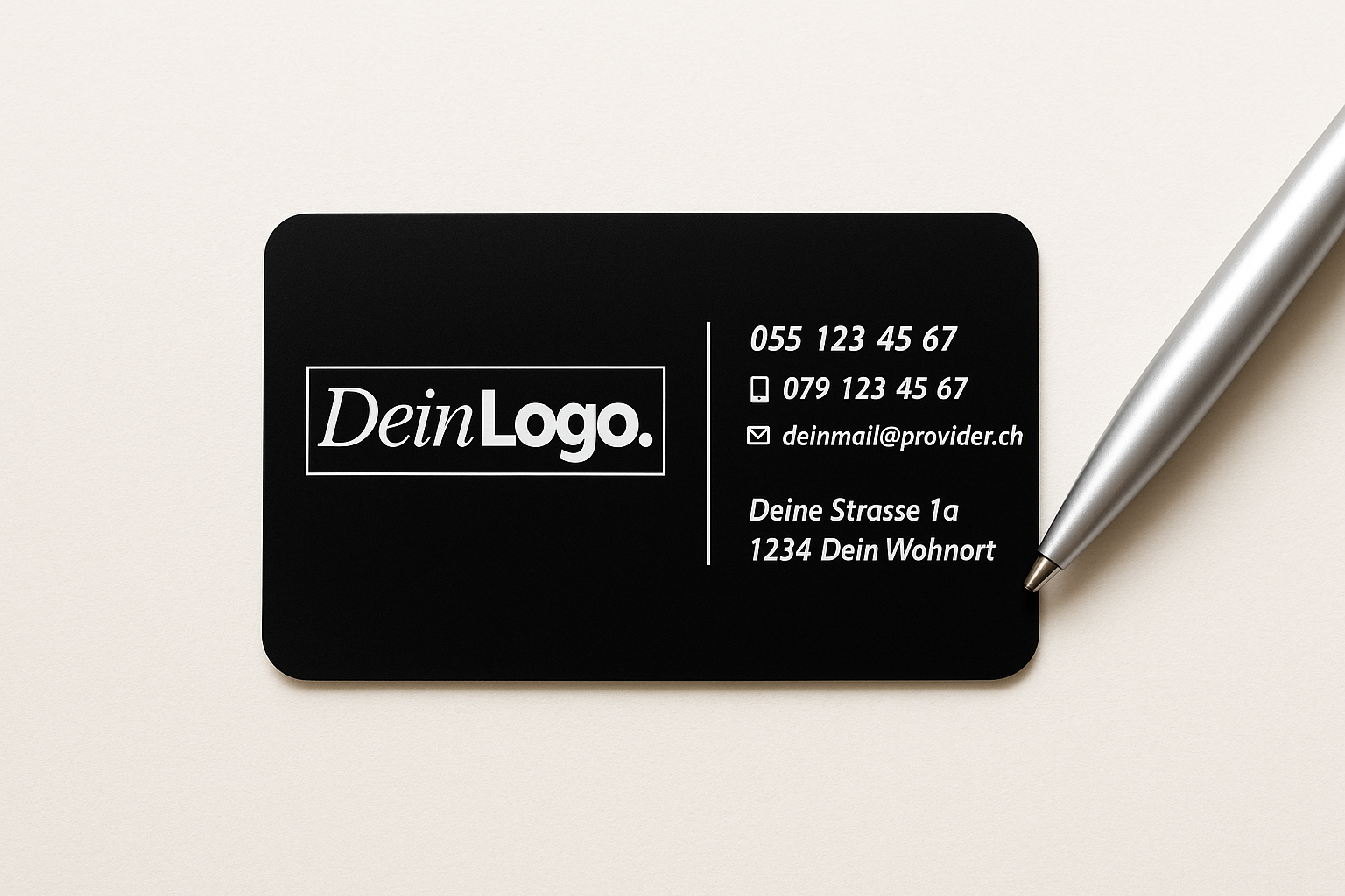 Premium-Visitenkarten mit Gravur (Design 3)