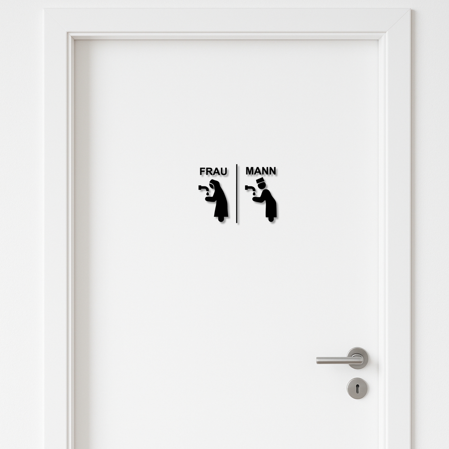 Abdest Schild aus 3 mm Acryl, selbstklebend