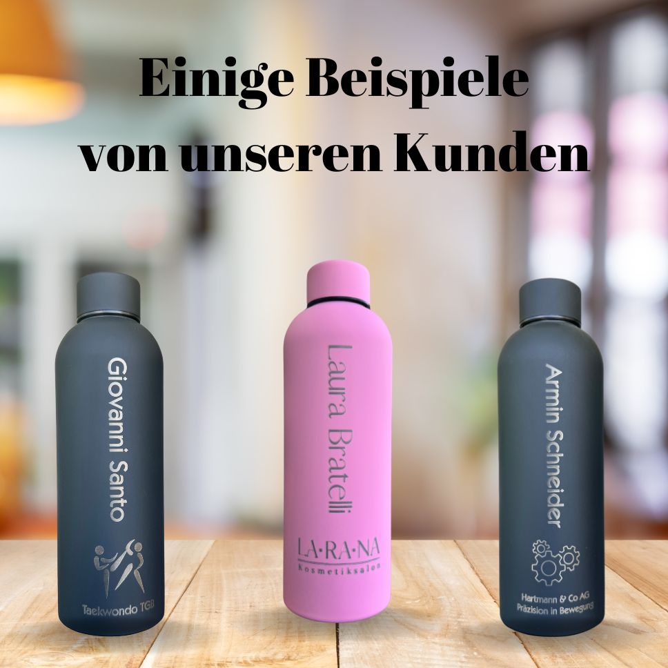 Firmen-Thermoflaschen mit Logo & Namen | bis 40% Rabatt | MK