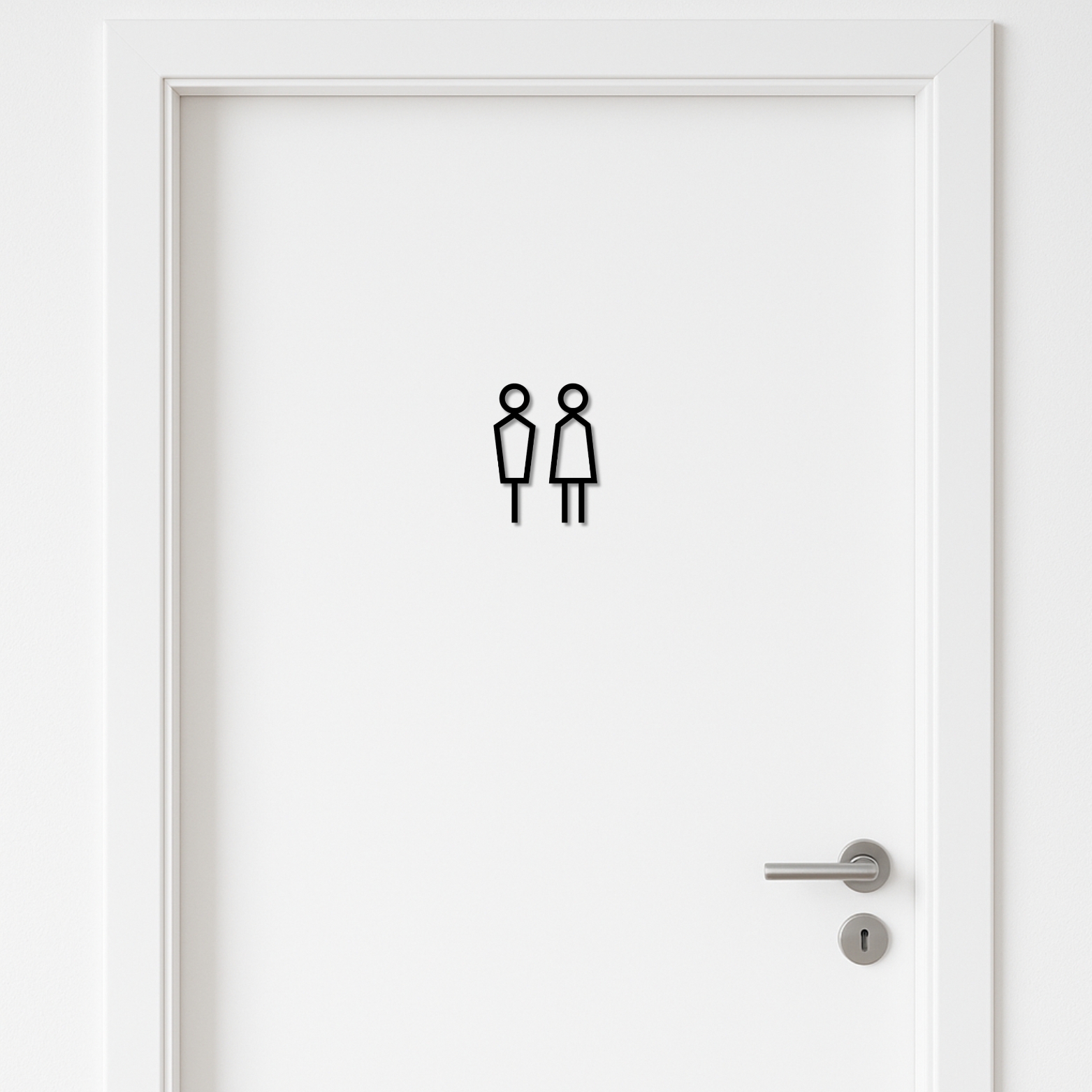 Mann & Frau Toilette 3D Acryl Schild -  aus 3 mm Acryl, selbstklebend