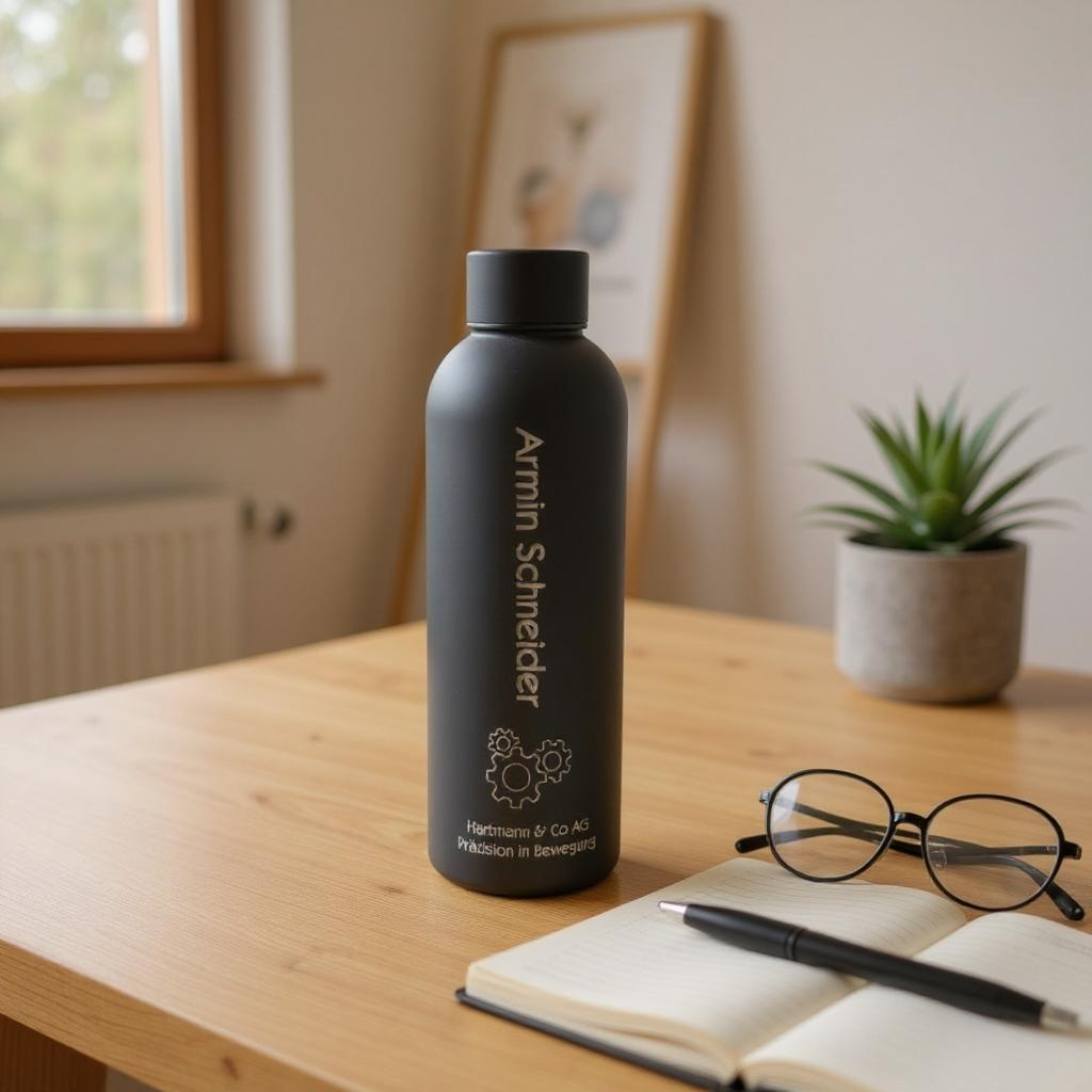 Firmen-Thermoflaschen mit Logo & Namen | bis 40% Rabatt | MK