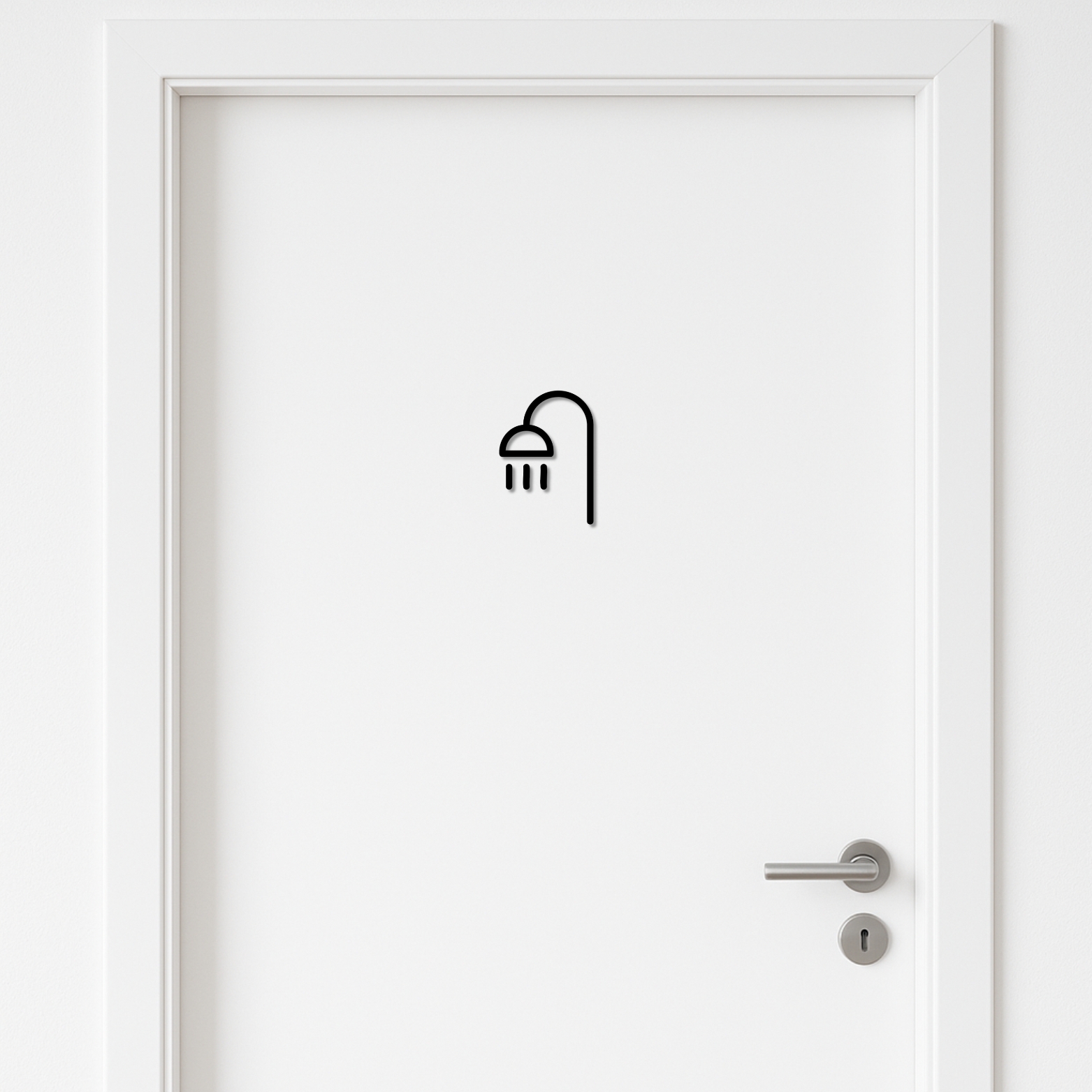 Minimales Duschschild –  aus 3 mm Acryl, selbstklebend