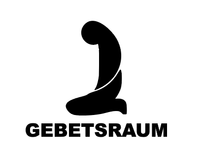 Gebetsraum Schild mit Varianten - 3 mm Acryl, selbstklebend