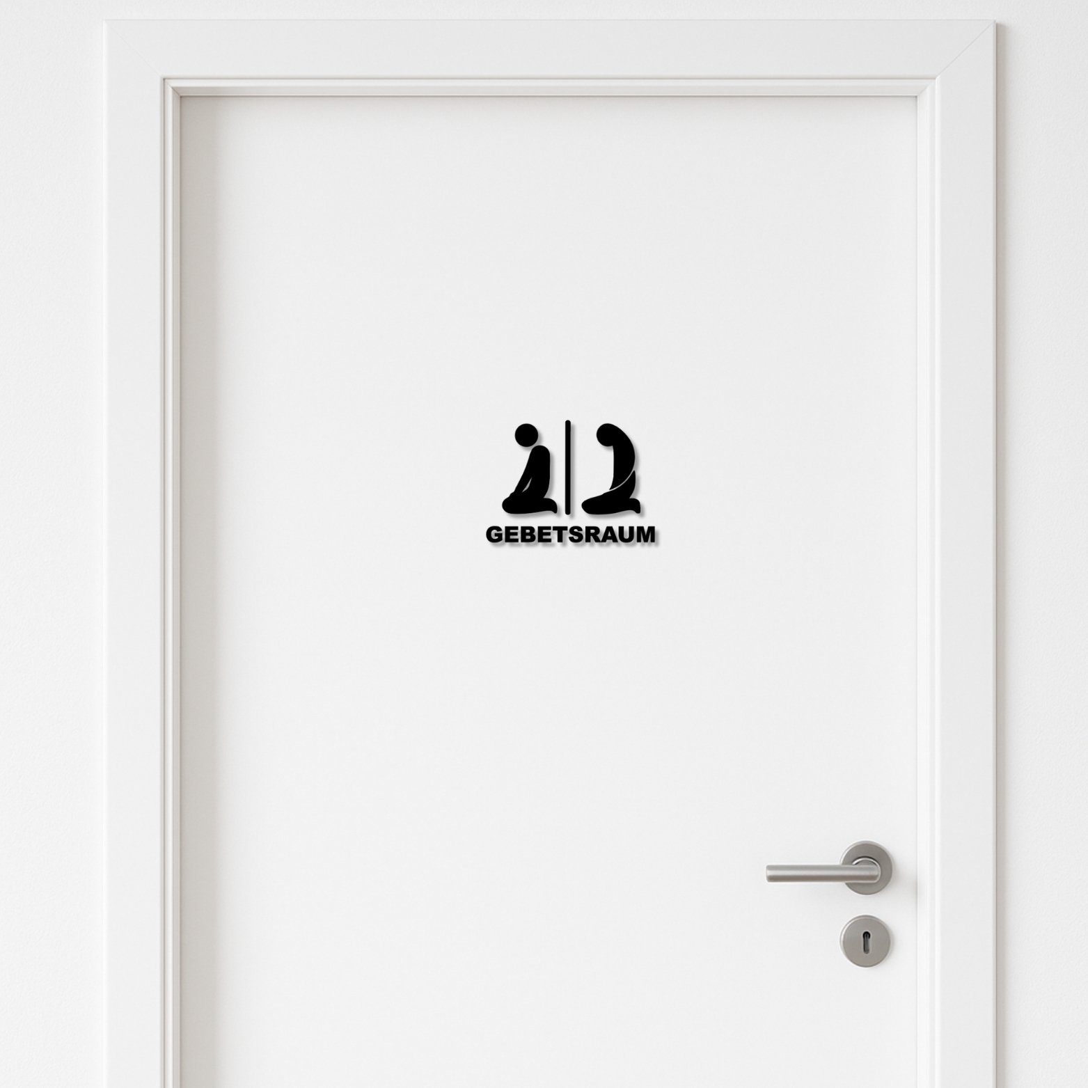 Gebetsraum Schild mit Varianten - 3 mm Acryl, selbstklebend