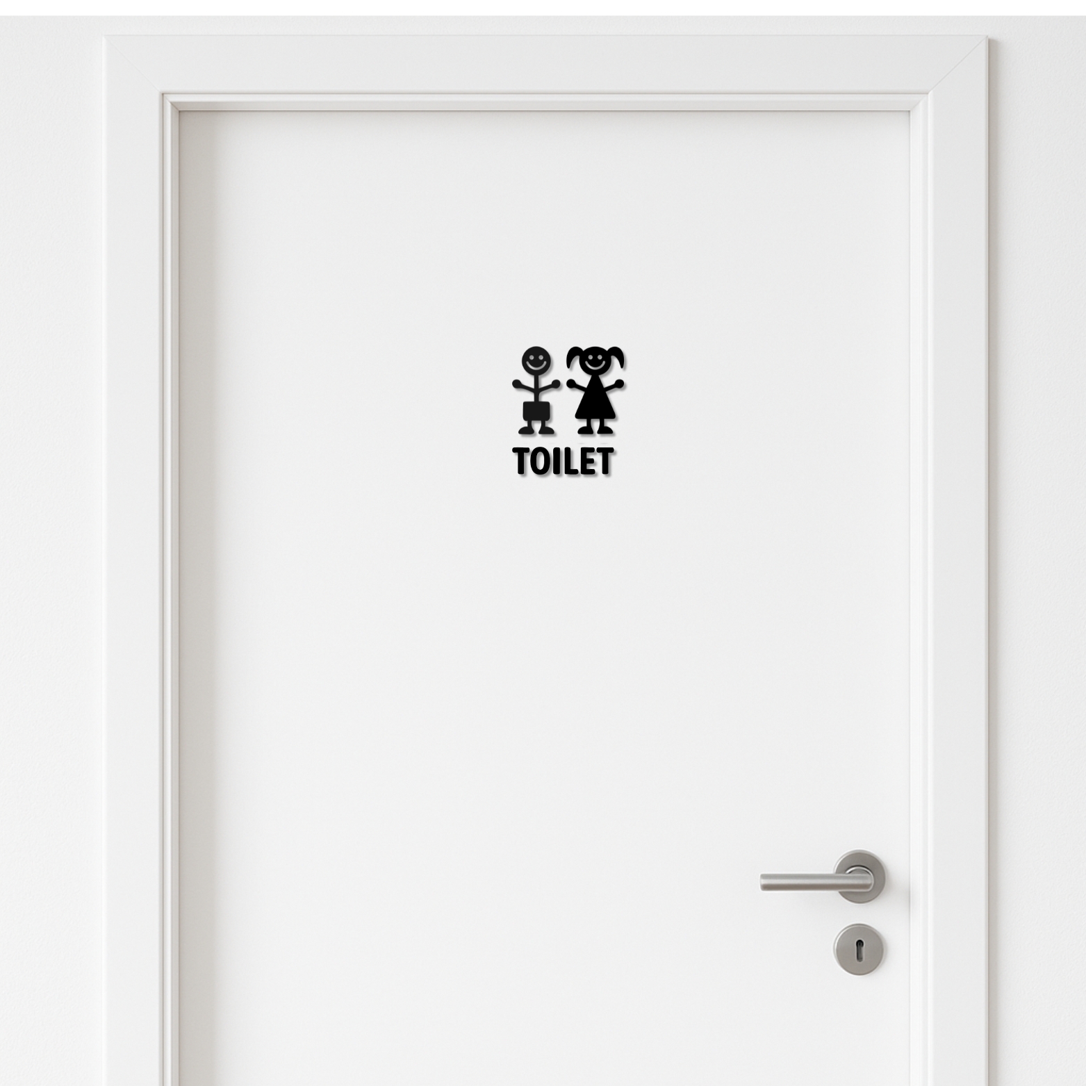 Kindertoilette Tür/Wandschild -  aus 3 mm Acryl, selbstklebend