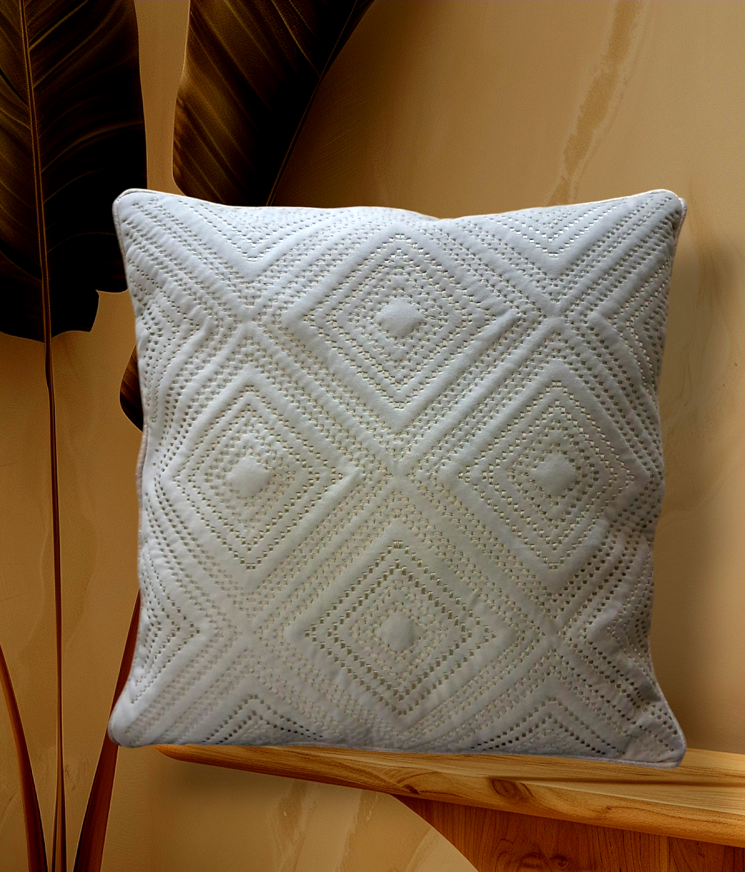 Cojín decorativo azul claro