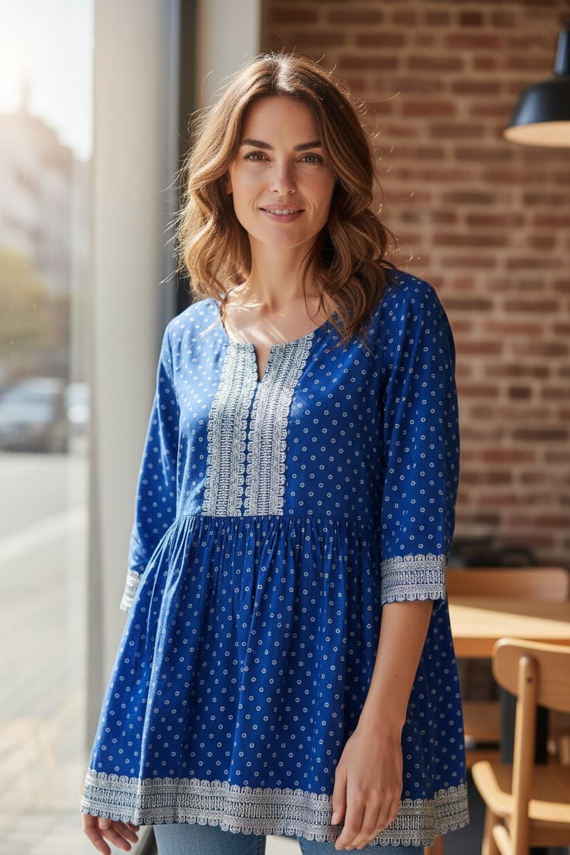 Kurti bohemia azul