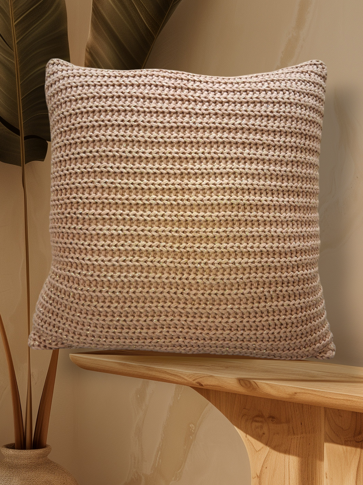 Cojín tejido a mano