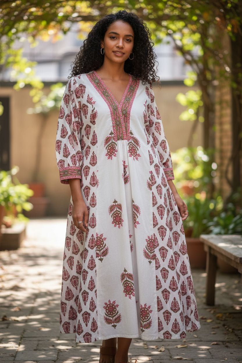 Vestido largo bohemio estampado