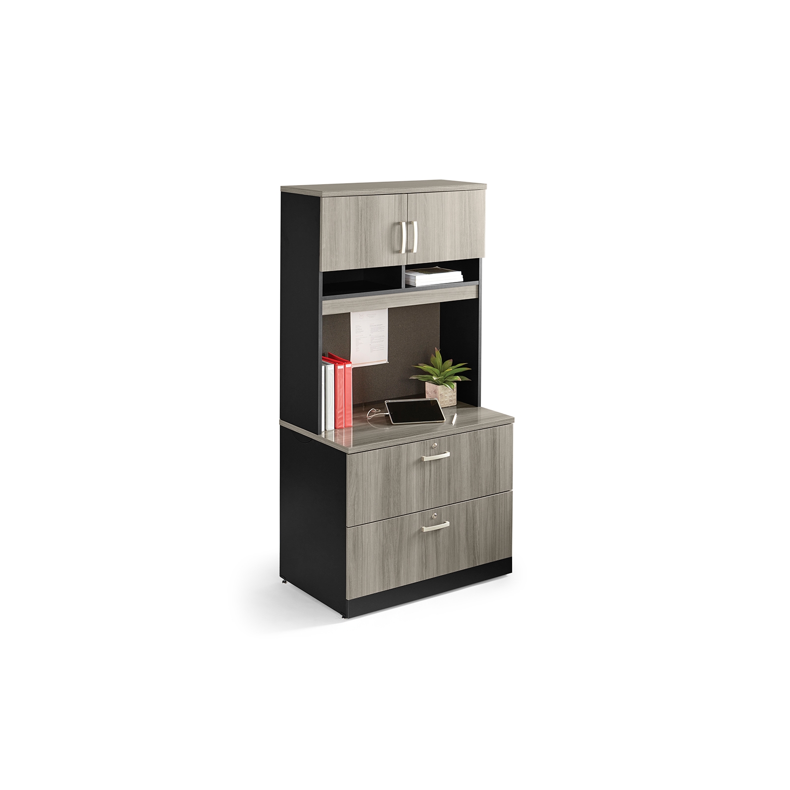 Office Storage Cabinet with Hutch
