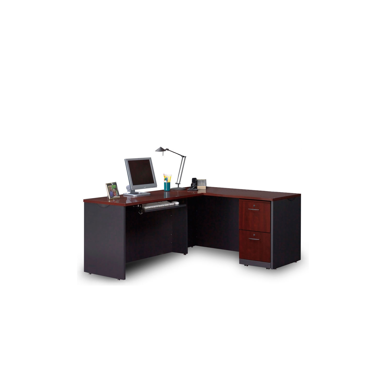 L-shaped office desk