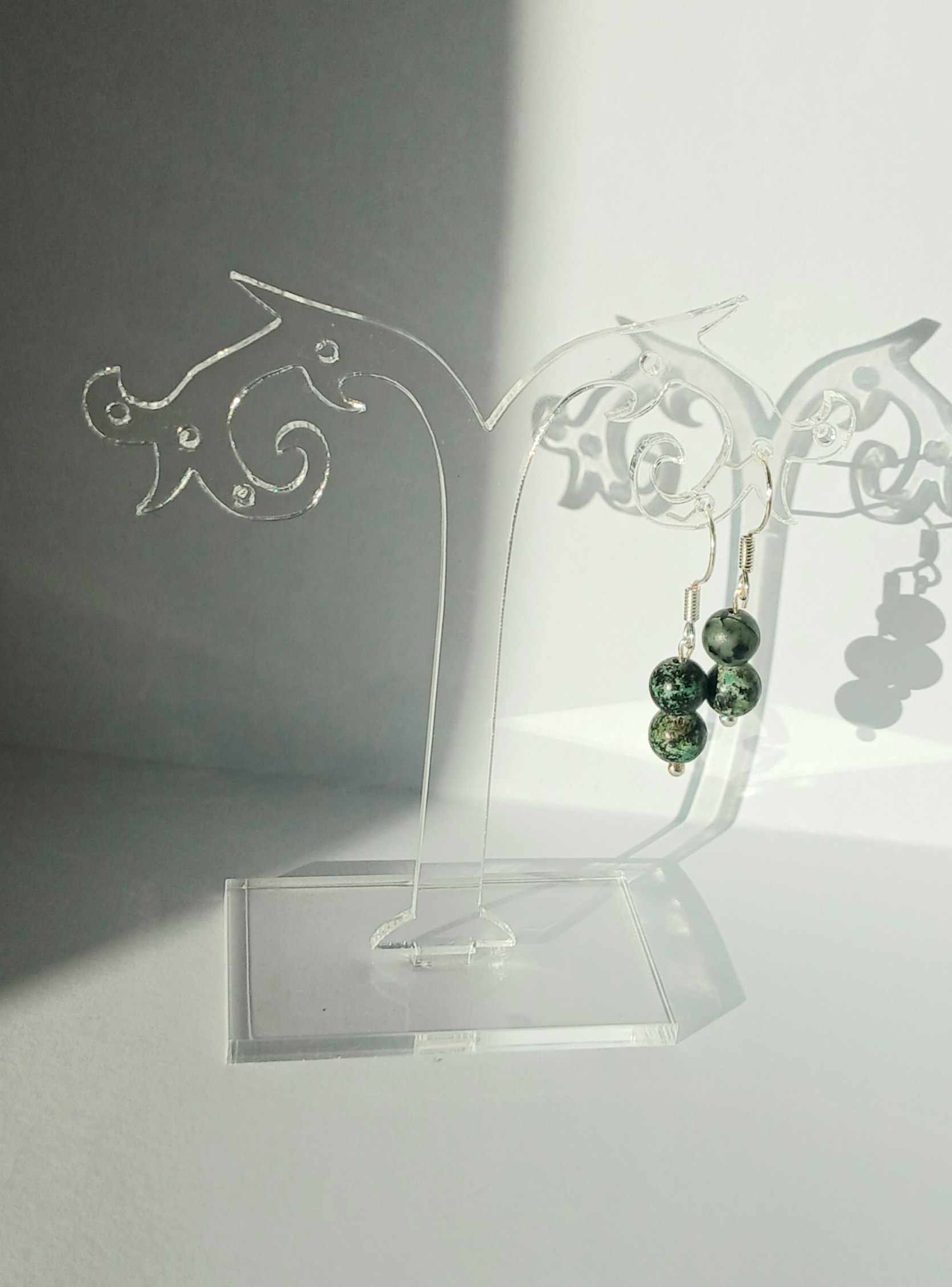 Afrikos turkio jaspio auskarai