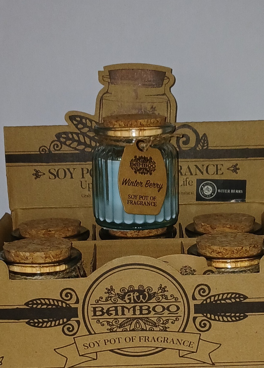 Sojų vaško žvakė „Žiemos uoga“