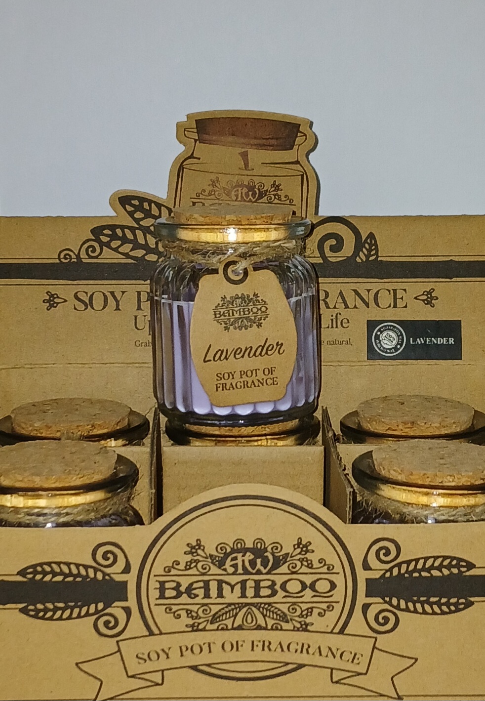 Sojų vaško žvakė „Levanda“