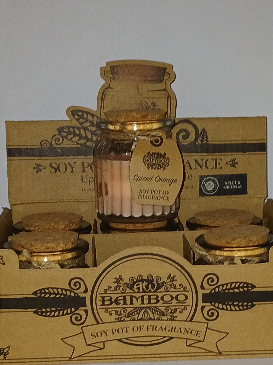 Sojų vaško žvakė „Prieskoninis apelsinas“