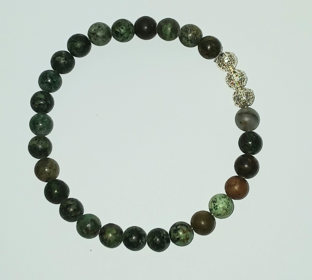 Afrikos turkio jaspio apyrankė