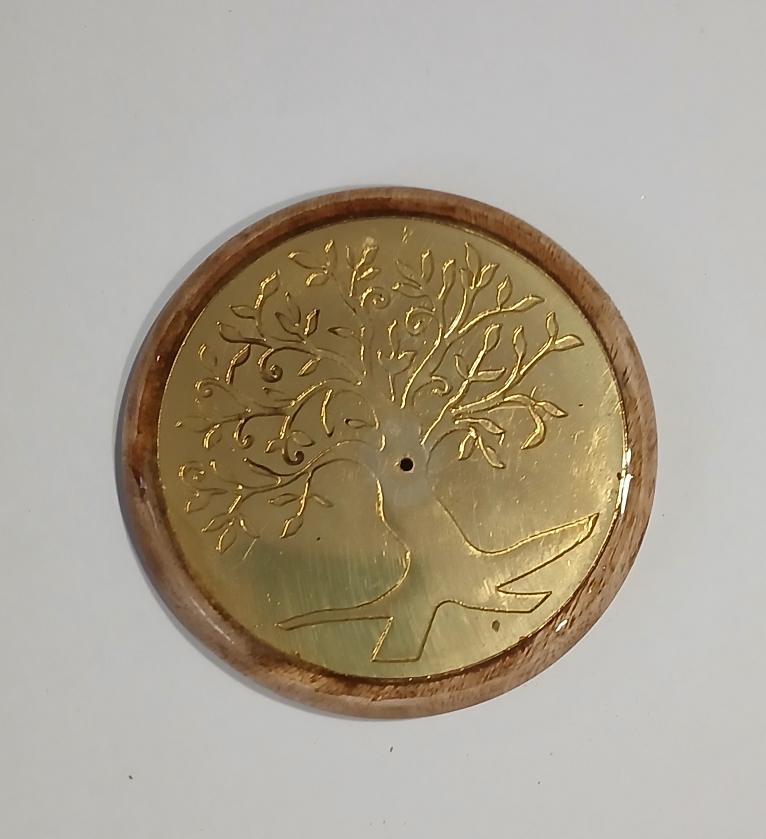 Apvali mango medienos smilkalinė „Gyvybės medis“