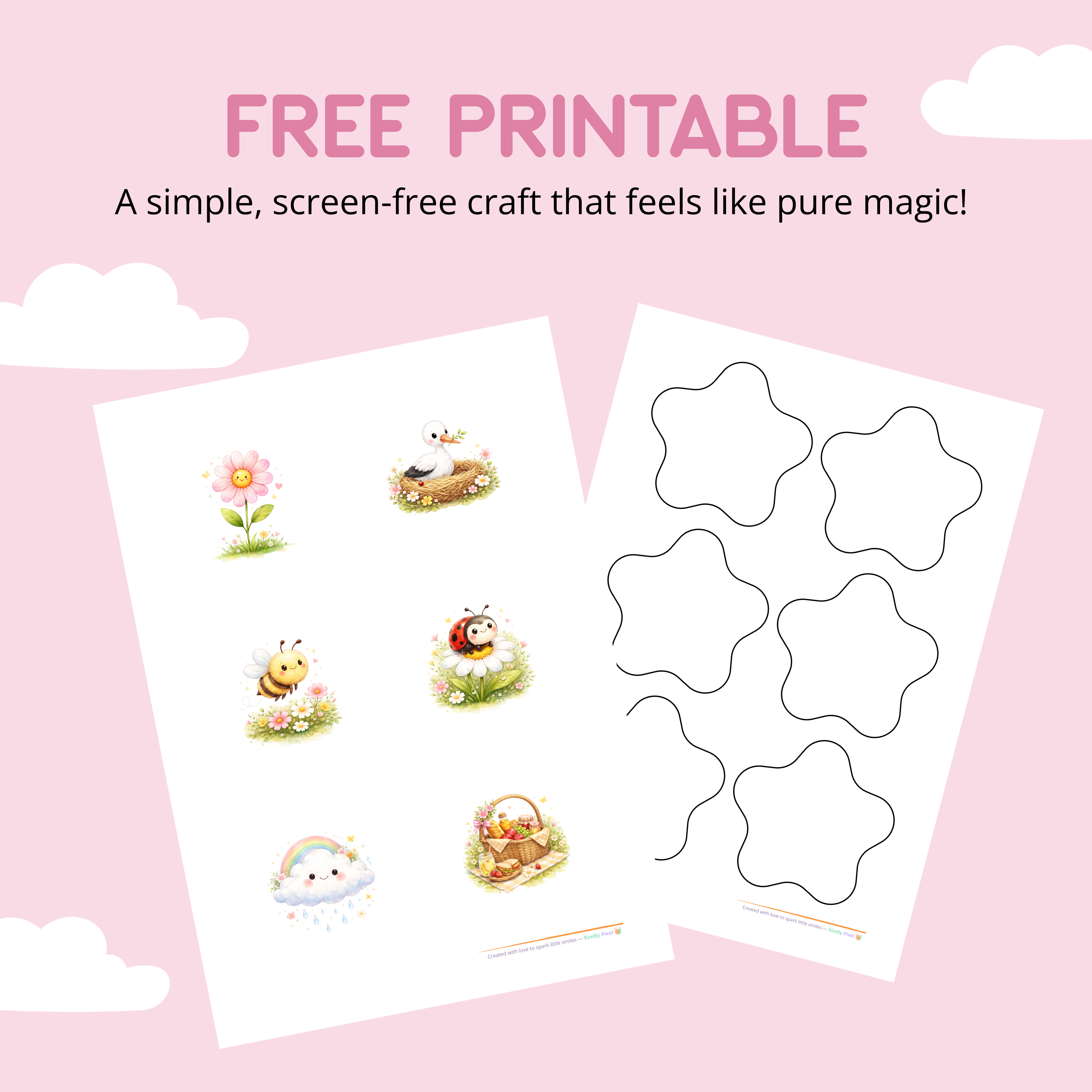 Oil Reveal Spring Craft – Magical Printable Activity for Kids