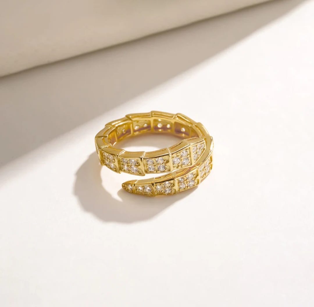 Gold Plated snake themed Ring