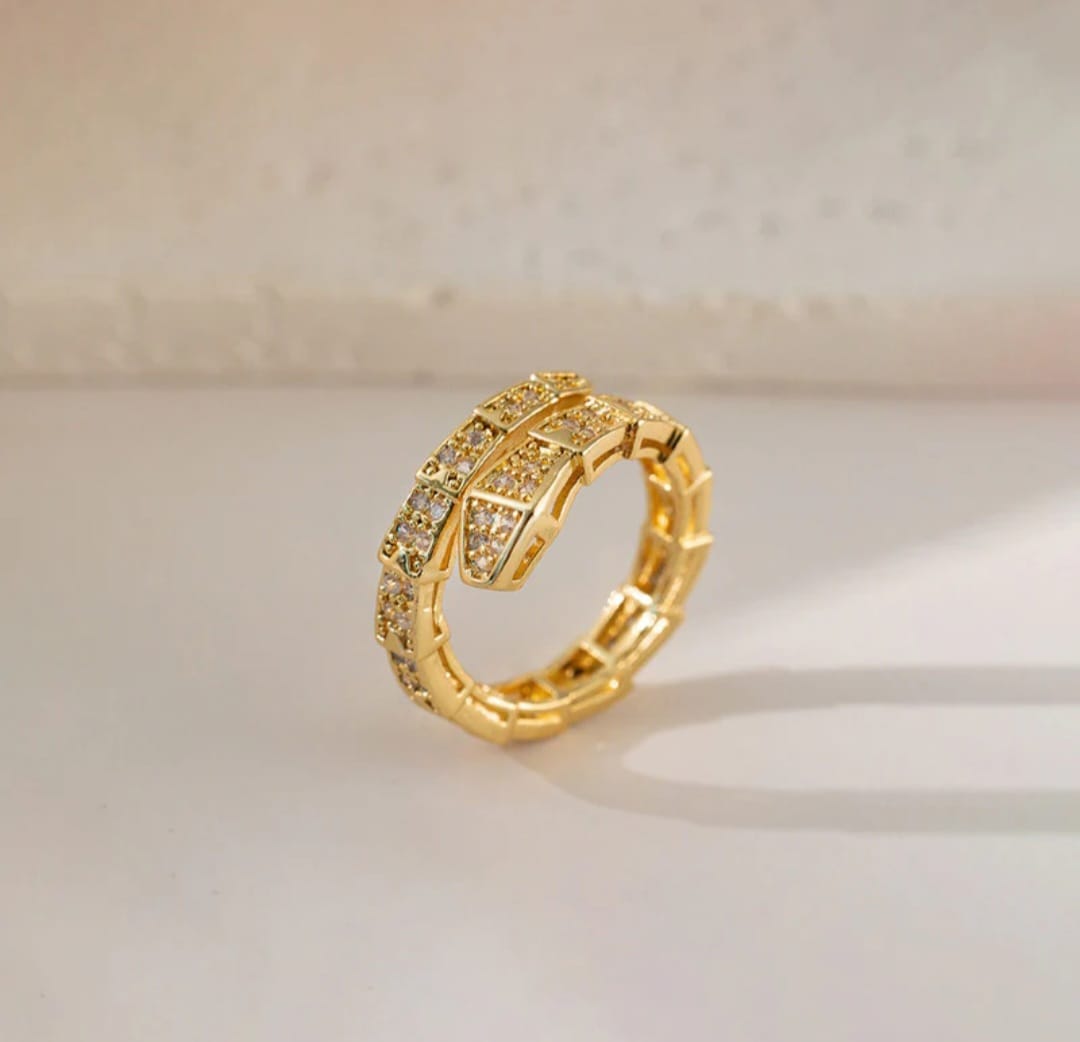 Gold Plated snake themed Ring