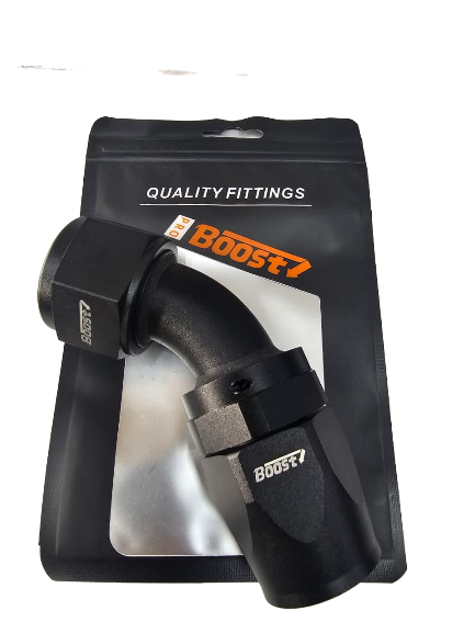 BOOST 16AN 45 Degree Black Swivel Seal Hose End Fitting