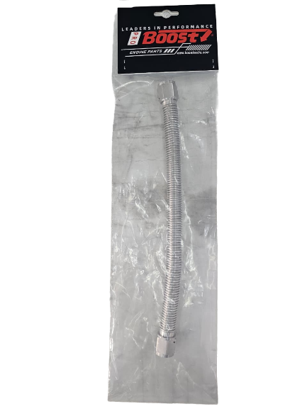 BOOST 10AN Stainless Steel Turbo Oil Drain/Return flexible Pipe 330MM