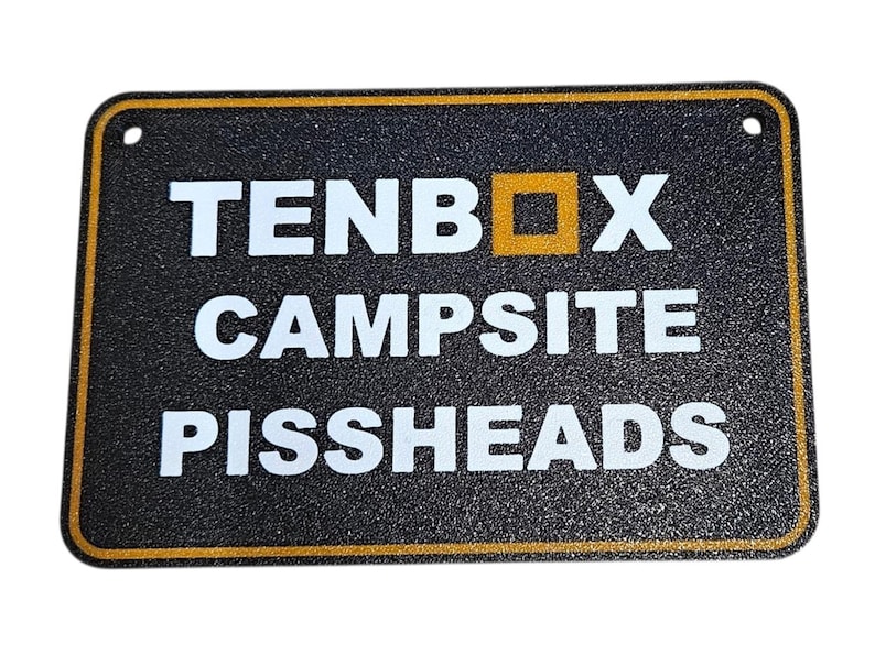 Funny Tentbox Camper Sign | Rude Camping Gift | 3D Printed Campsite Plaque | Choose Your Design
