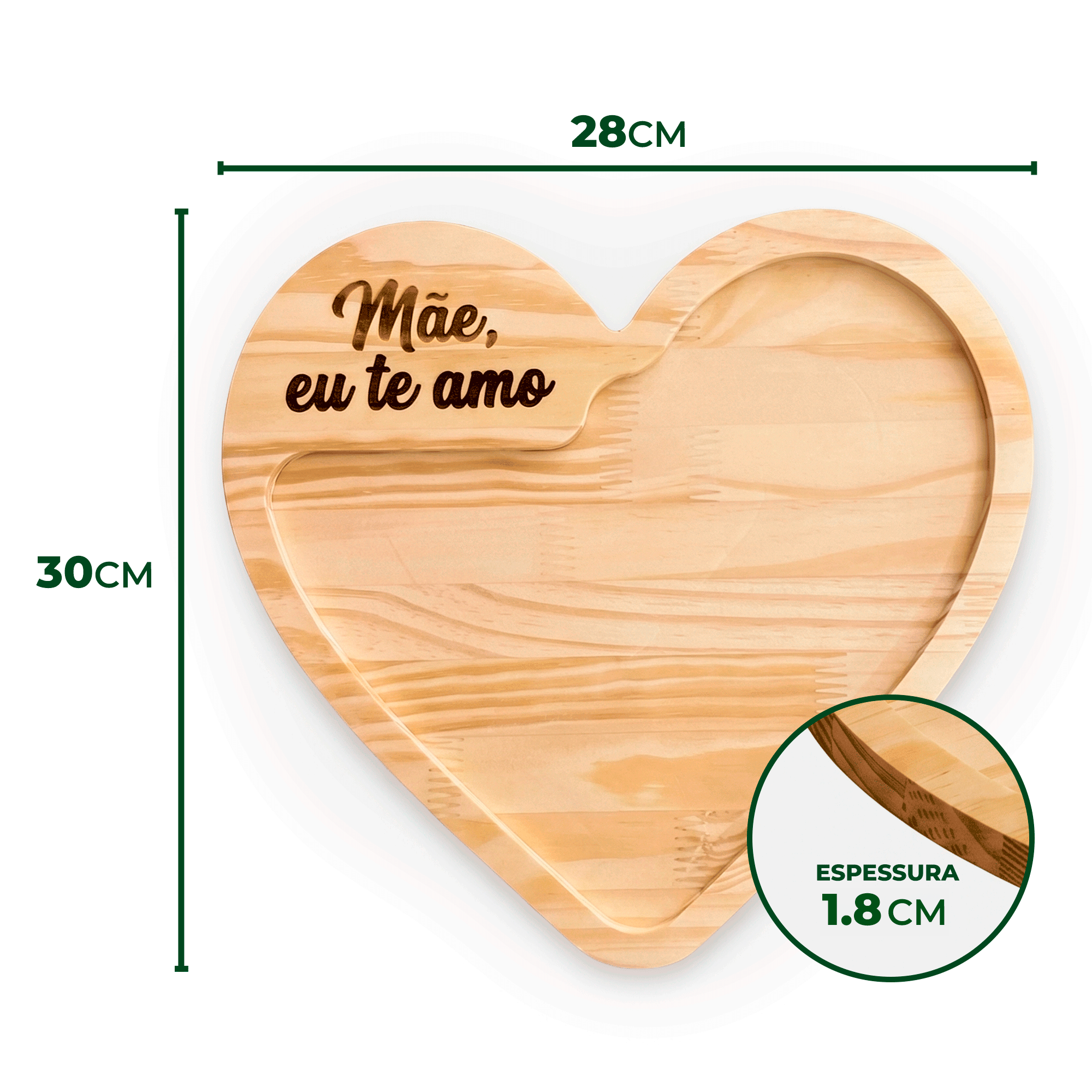 Petisqueira Coração Mãe Eu Te Amo