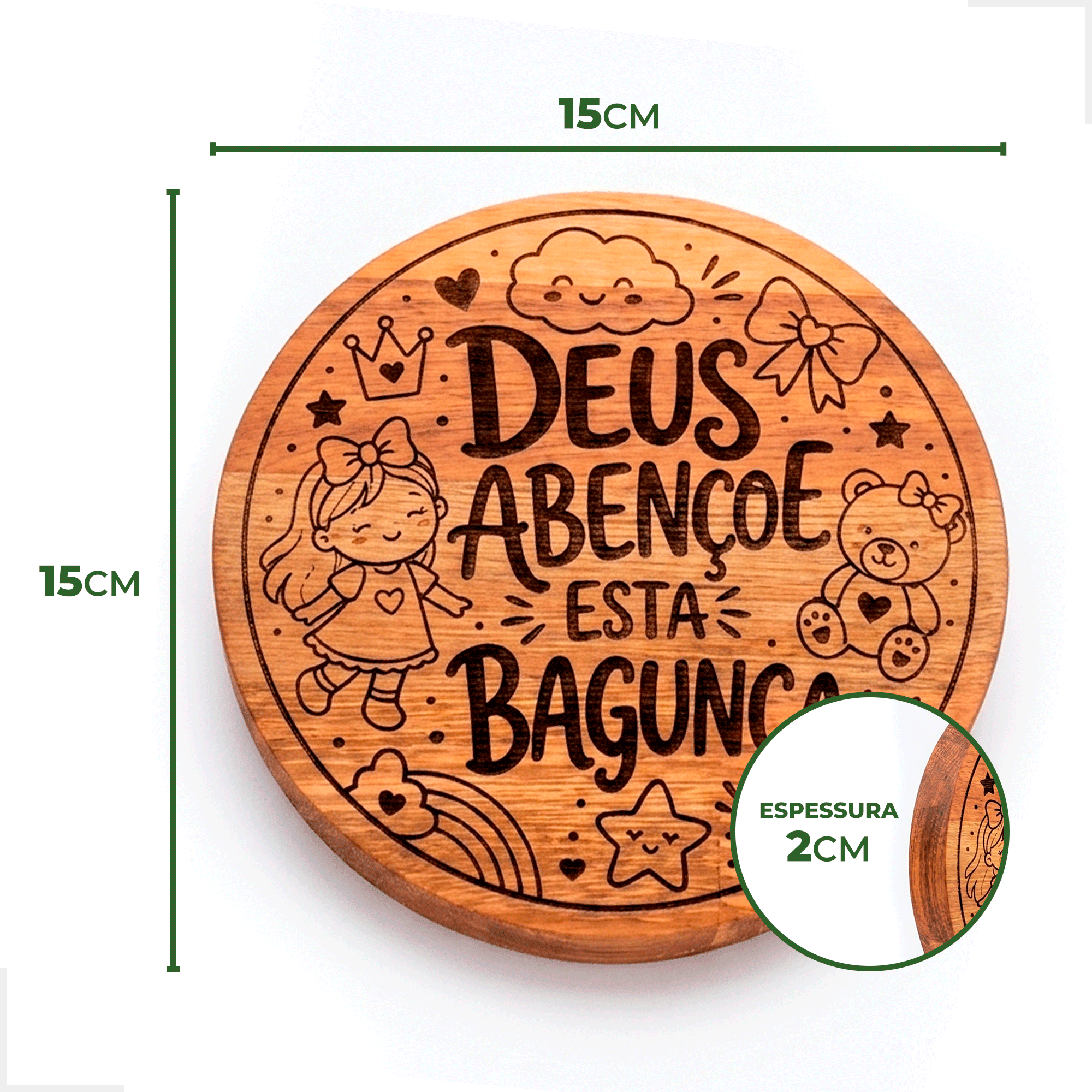 Deus abençoe esta bagunça MeninA 15 cm (1871)