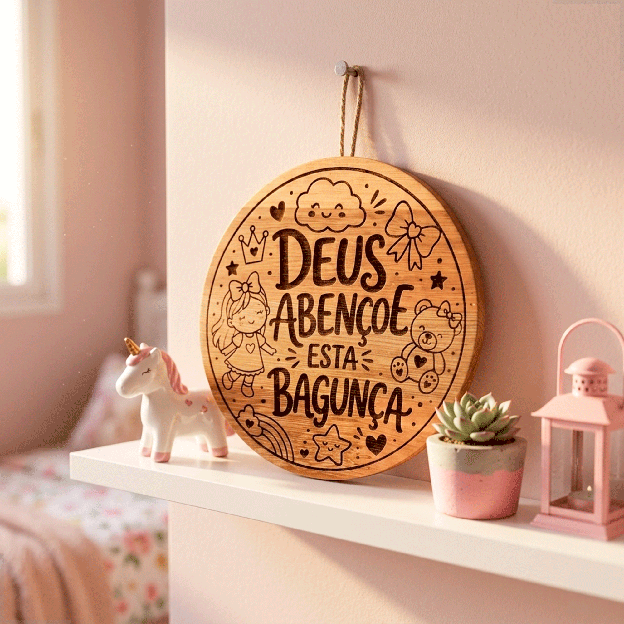 Deus abençoe esta bagunça MeninA 15 cm (1871)
