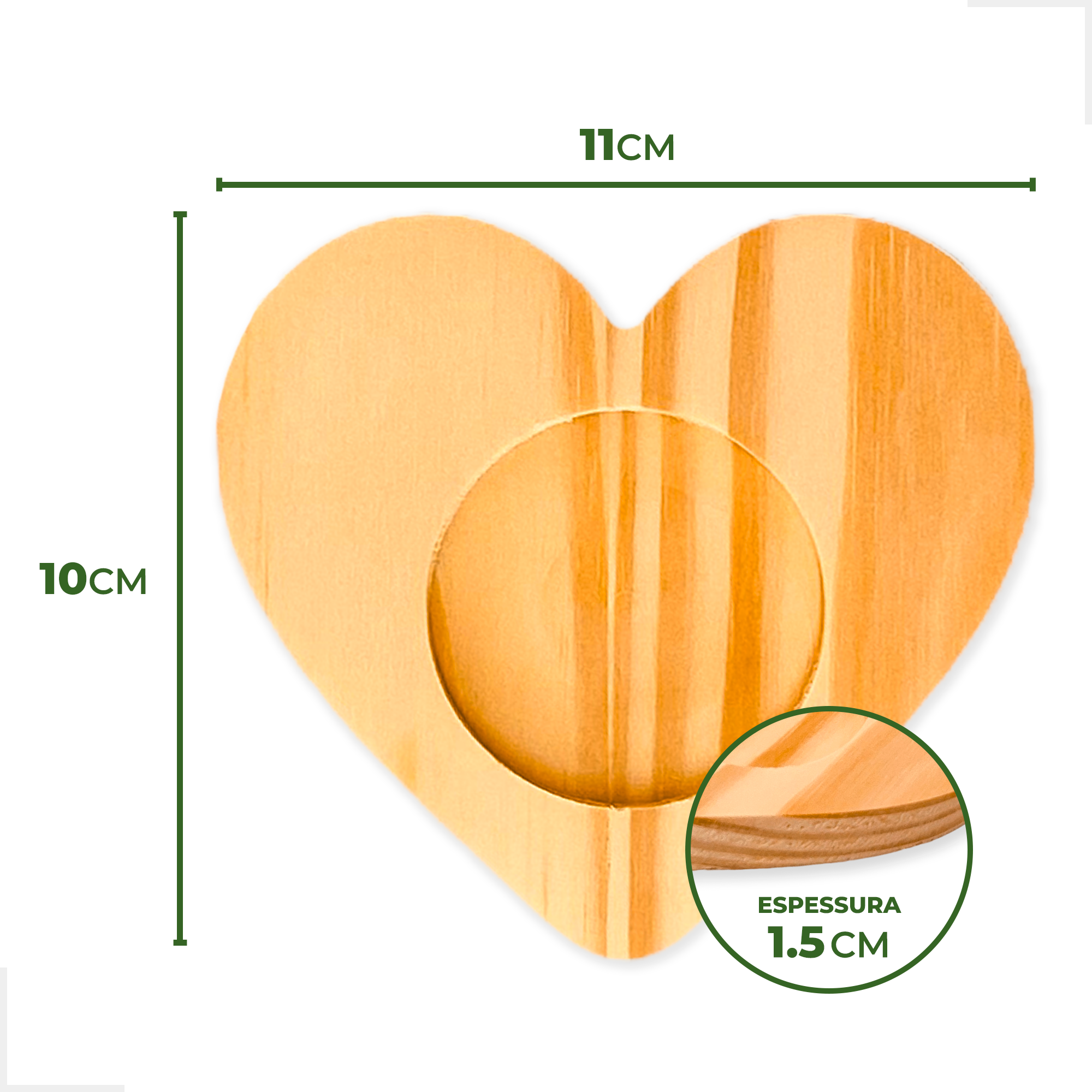 Porta Copos Xícara Coração