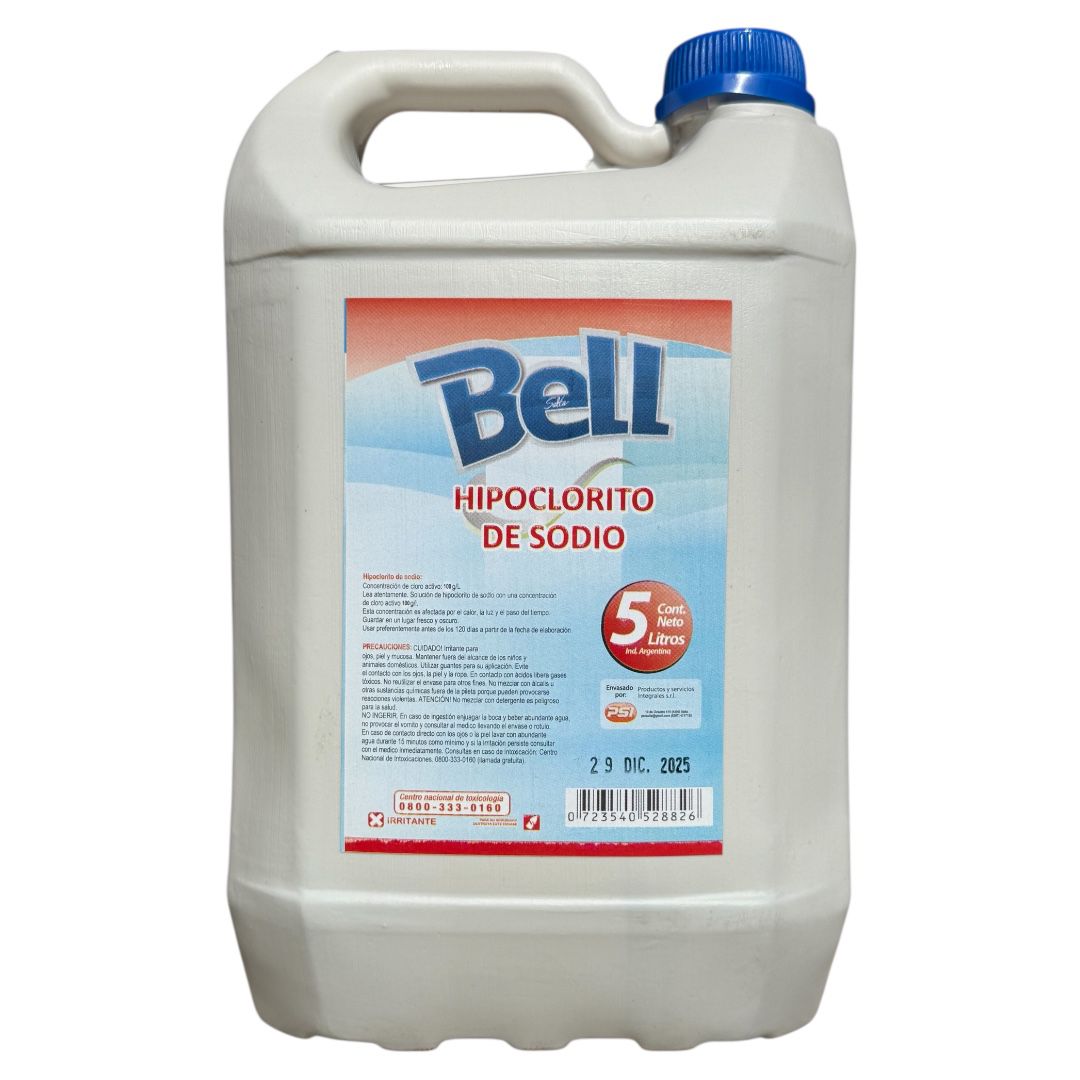 Hipoclorito de Sodio Bell 5L
