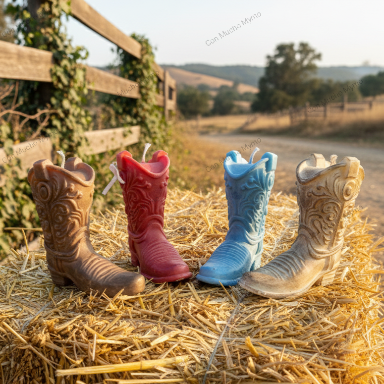 Vela en forma de bota vaquera