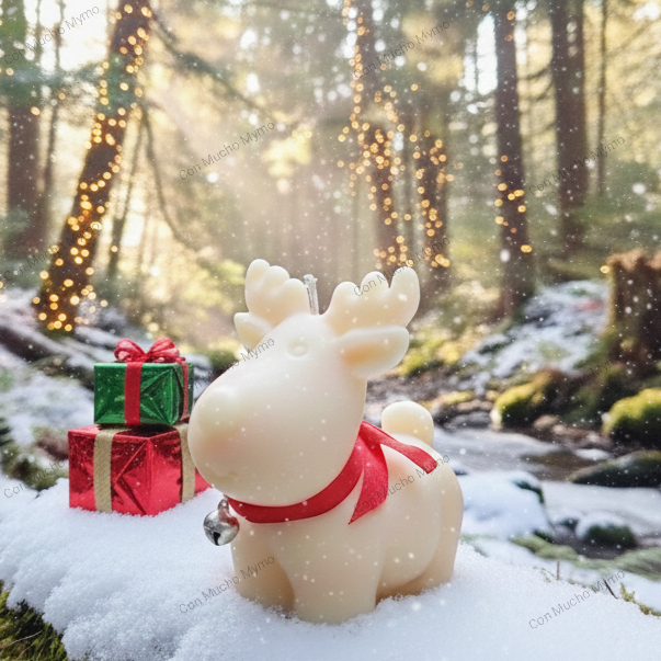 Vela de reno navideño