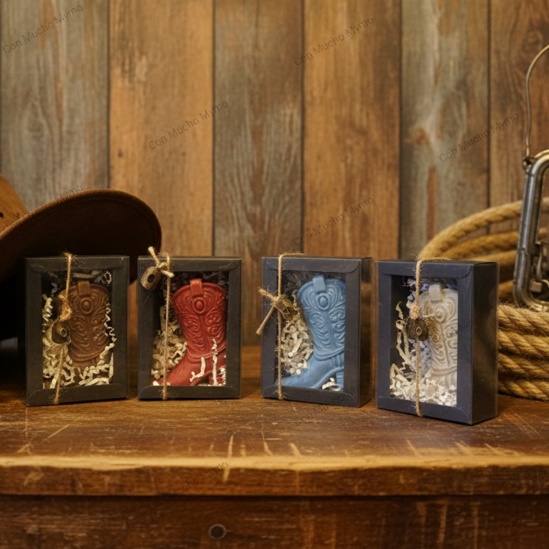 Vela en forma de bota vaquera