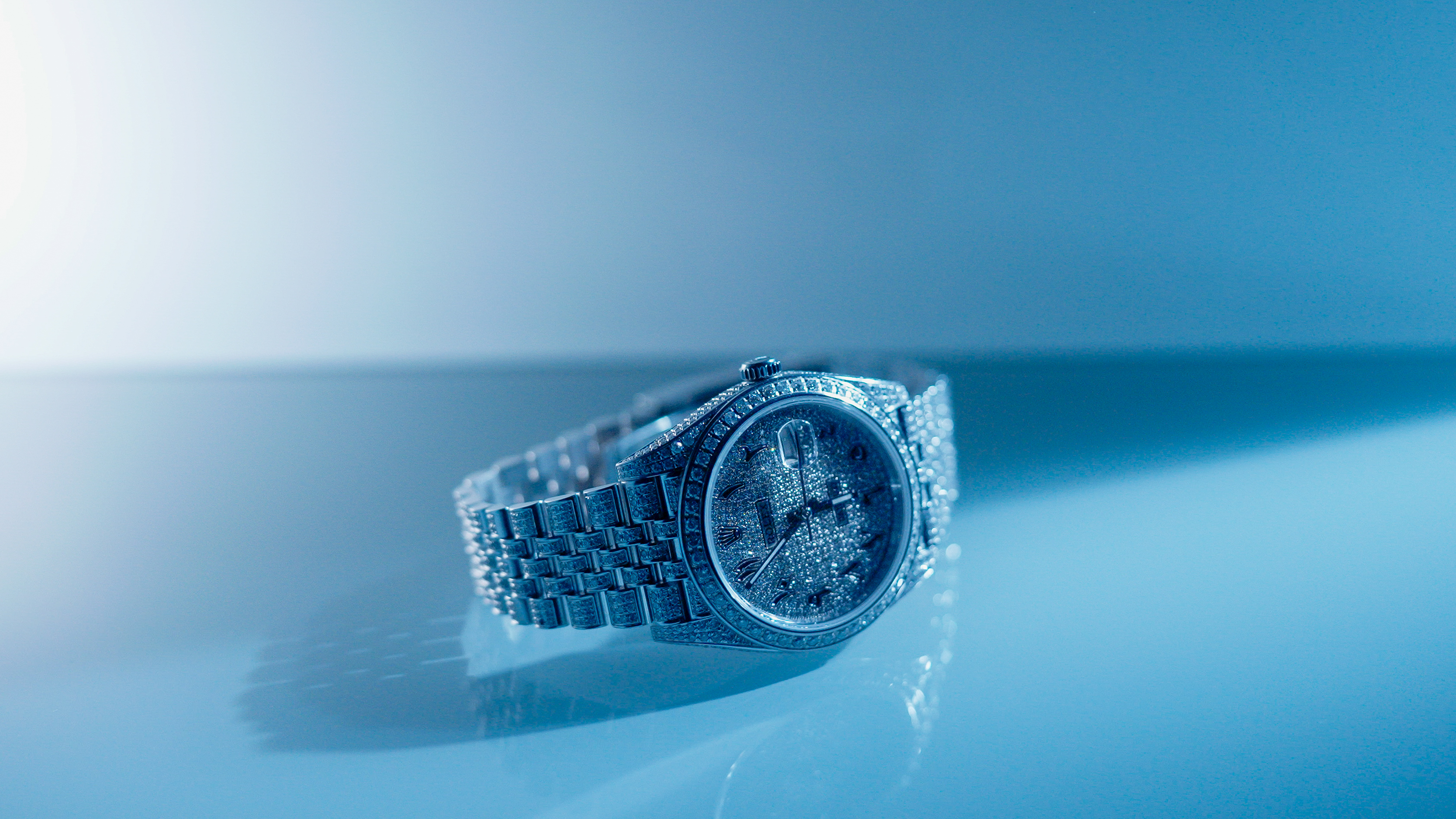 Rolex Datejust Iced Out Custom Arabic Dial