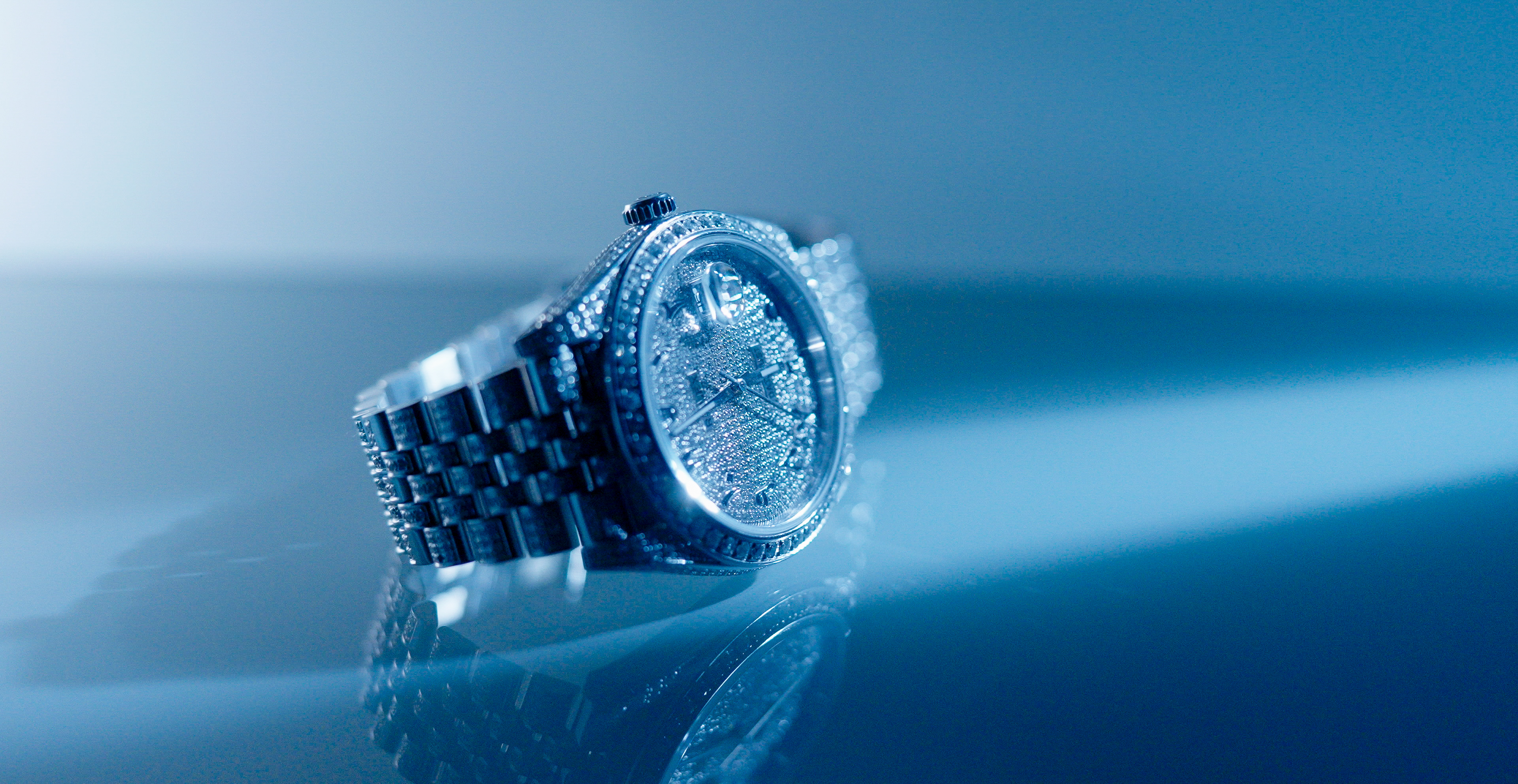 Rolex Datejust Iced Out Custom Arabic Dial