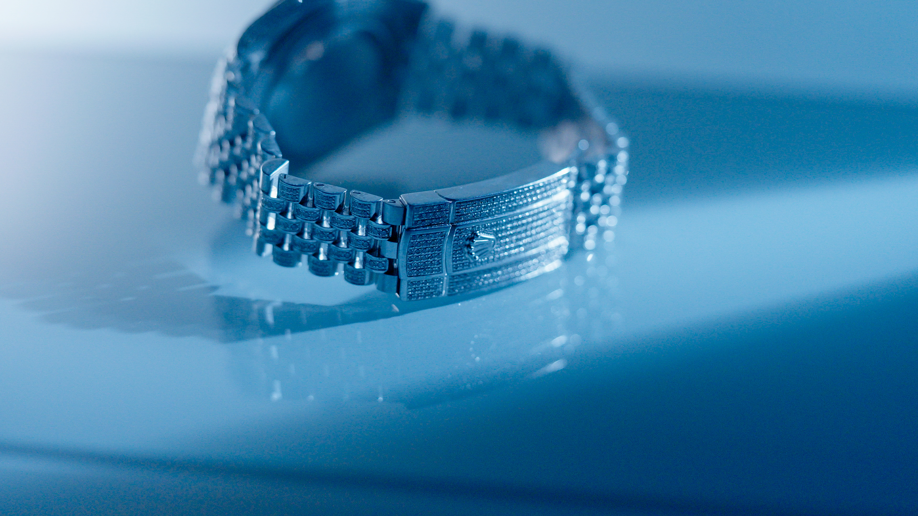 Rolex Datejust Iced Out Custom Arabic Dial