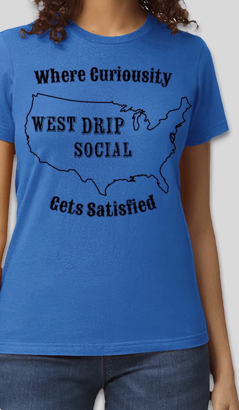 Women’s Blue Short Sleeve West Drip Social Blue T-Shirt