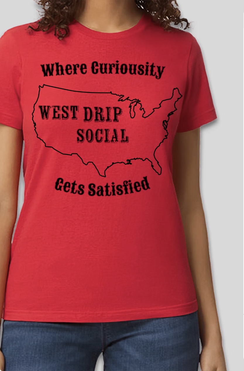 Women’s Red Short Sleeve West Drip Social T-Shirt