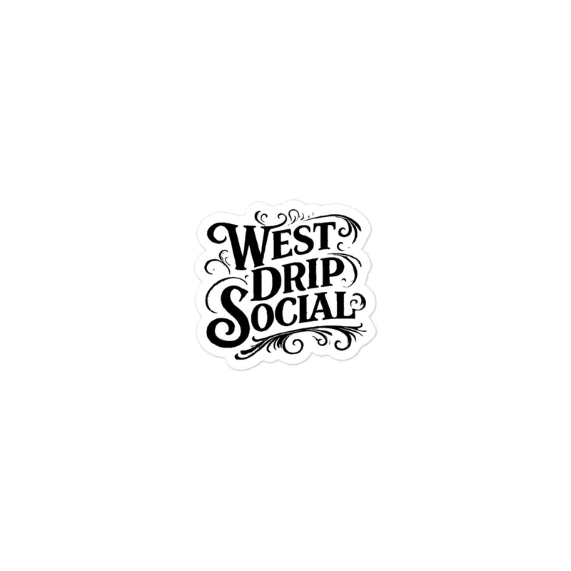 West Drip Social Logo Stickers -red
