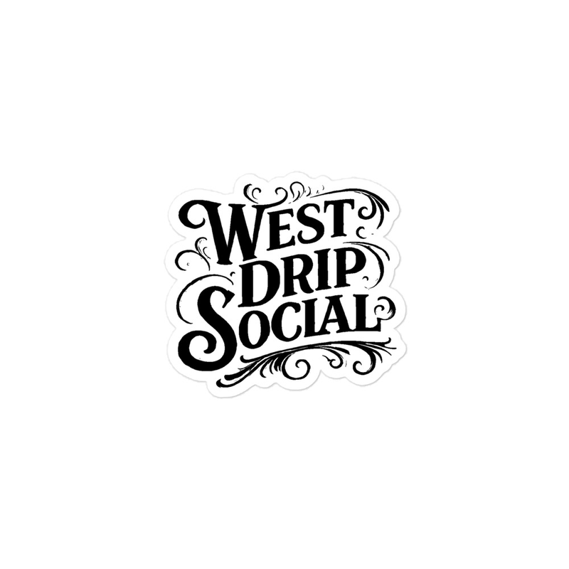 West Drip Social Logo Stickers -red