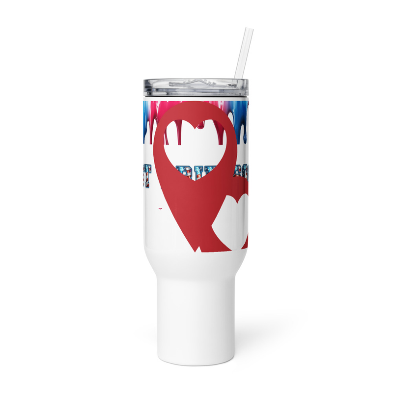 Travel mug with a handle