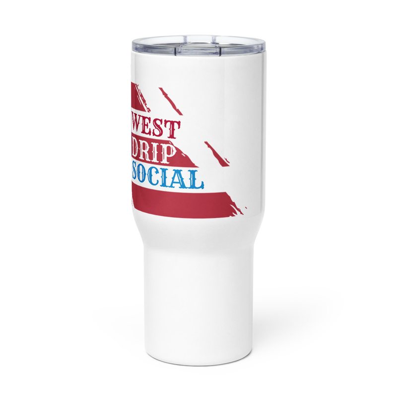West Drip Social Travel mug with a handle