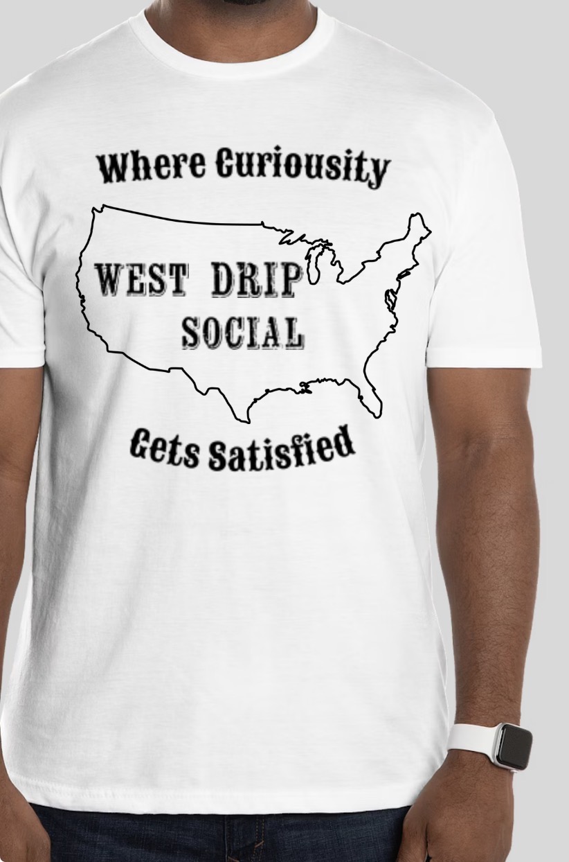 Men’s White Short Sleeve West Drip Social Graphic T-Shirt