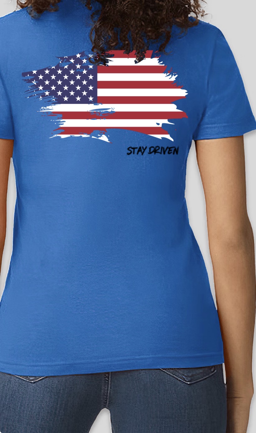 Women’s Blue Short Sleeve West Drip Social Blue T-Shirt